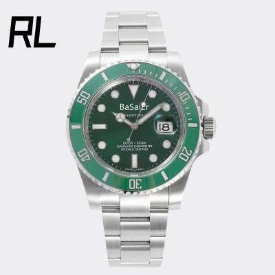 China Date RL Factory V12 3135 Movement 904L Stainless Steel Sapphire Glass Automatic Luxury Night Vision Sub RLX Men Watch for sale