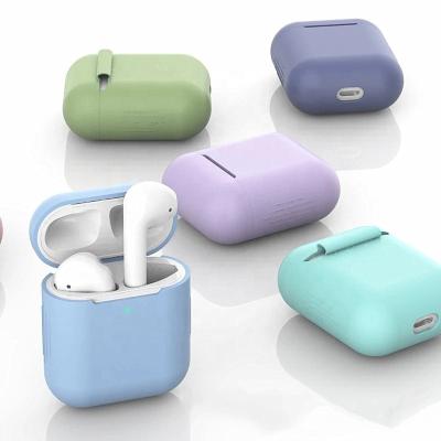 China Kumietec Solid Color Single Skin Silicone Shockproof Cover Device For Airpods Case 1/2 Cover For Apple Airpod Case for sale