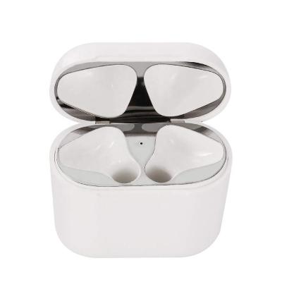 China For Airpods High Quality Plating Dust Guard Cover Sticker For Airpods Metallic Protective Charging Case 1 2 for sale