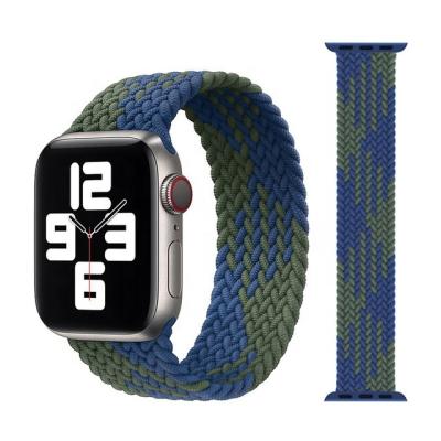 China Adjustable Braided Solo Loop For Apple Watch Band 44mm 40mm 45mm 41mm 42mm 4 5 Se 6 7 Strap Nylon Elastic Strap iWatch 3 Series 3 for sale