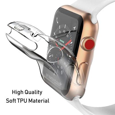 China Clear CASE For Apple Watch Size Quality 38 40 42 44mm TPU Full Cover Device For iwatch Series 6 Case 5 4 Crystal Transparent For Apple Watch Case for sale