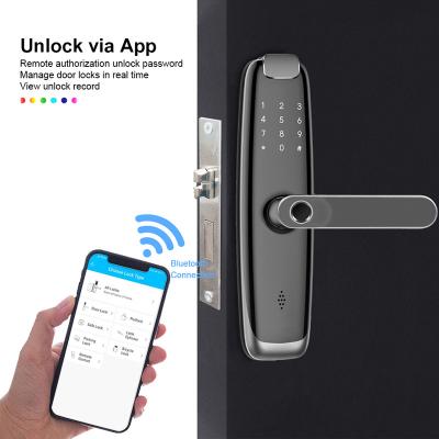 China Aluminum Alloy Fingerprint Cylinder Smart Lock Password Biometric Electronic Door Lock With Code Numeric Keypad Lock Home Smart Airbnb for sale