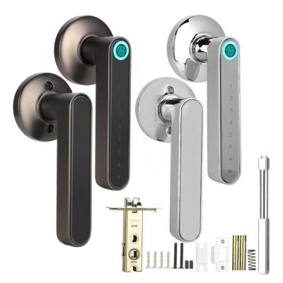 China WAFU Password Fingerprint Door Lock Security Door Lock Dynamic Smart Keyless Rechargeable Indoor Wooden Door Handle Lock for sale