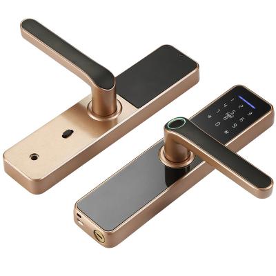 China Tuya wifi password WAFU security remote dynamic high quality remote control App open smart Wifi Tuya electric smart door lock for sale