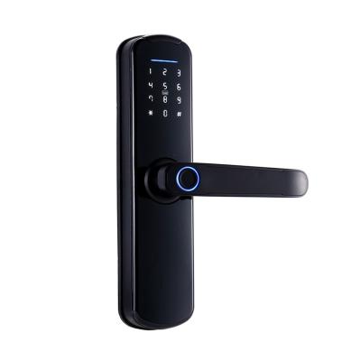 China Hot Selling Amazon Tuya Ttlock WiFi Remote Control Dynamic Password Fingerprint Smart Door Lock Tuya With Electric Control Biometric Lock for sale