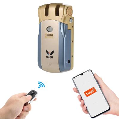 China Home Electric Door Lock Wireless Control With Open And Close Security Smart Door Lock Remote Control Easy Installation for sale