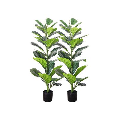 China Best Price Minimalist Chinese Trees Plants Decoration Office Tree Artificial Ficus Pandurata Hance for sale