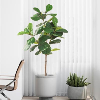 China Wholesale Price 1.3m Minimalist Artificial Green Plant Landscape Large Tree Plants With Pots Home Decor for sale