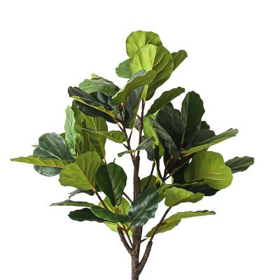 China Hot Sale Mini Fiddle Leaf Fig Tree Ficus Pandurata Hance Home Tree Fake Trees Minimalist Artificial Plastic Artificial Plants Decoration for sale