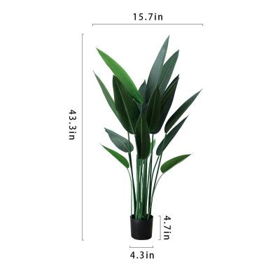 China 1.8m Minimalist Plastic Fake 2.1m Make Decorative Artificial Banana Tree Plant For Outdoor And Indoor for sale