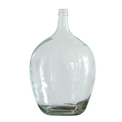 China Water Bottle Vase Modern Clear Glass Floor Vase Big Bellied Round Round Small Caliber Ornament for sale