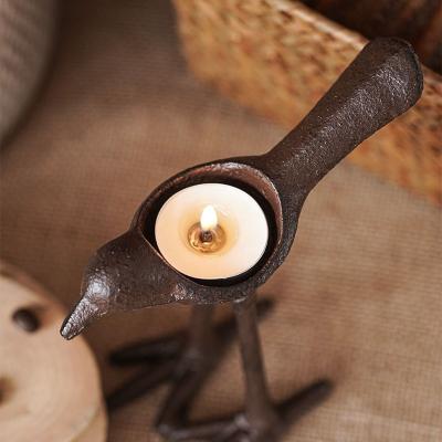 China High temperature resistance home decoration bird decoration cast iron candle holder material garden decoration for sale