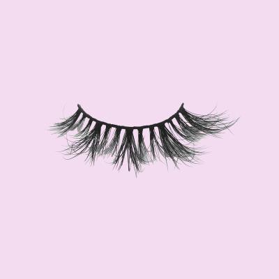 China Delicate Natural Long Luxury Mink Fluffy Eyelash with Customized Boxes for sale