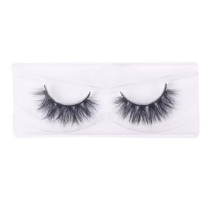 China Delicate Natural Long 100% Luxury Mink Lash with Plain Packaging for sale