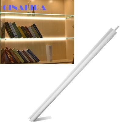 China Modern Customized Length Led Light Plastic Shelf Cabinet Extrusion Lead Glass Shelf Light, Led Strip Light For Glass Shelf for sale