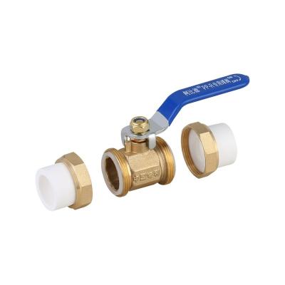 China General Ppr Union Brass Plastic Ball Valve Llave De Bola Llave De Paso Pn 25 Ppr Ball Valve for sale