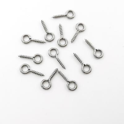 China Silver Tone Stainless Steel DIY Jewelry Finding Accessory Stainless Steel Screw Eye Needle Pins For Jewelry Making for sale