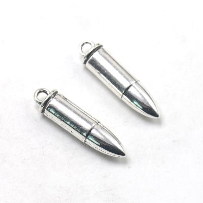 China Vintage Jewelry Accessories Finding Bullet Zinc Alloy Nose Shape DIY Making Antique Silver Charm Pendants for sale