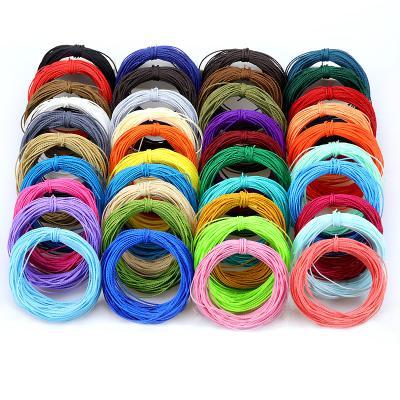 China Weaving.knitting.hand Knitting.sewing.others 1mm Colorful Custom Diy Jewelry Braided Waxed Accessories Wax Yarn Rope Twine For Bracelet Necklace Making for sale