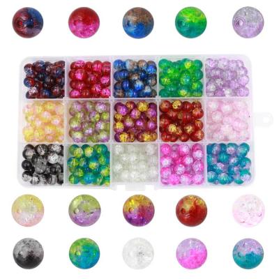 China Crystal Wholesale 375pcs/Box DIY Making Sports 8mm Ball Around Glass Beads For Jewelry Findings Accessories Bracelet Making for sale