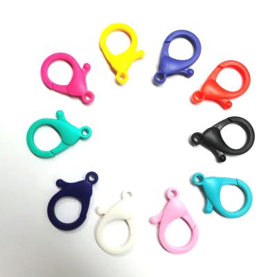 China Large Color DIY Jewelry Accessory Multi Color Plastic Candy Colored 35mm Plastic Lobster Clasp Clasp for sale