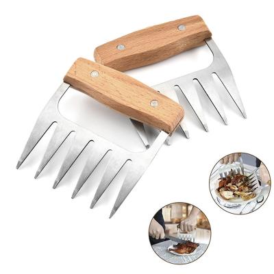 China Easily Cleaned BBQ Bear Stainless Steel Metal Meat Shredder Claws Set for Chicken and Meat Food for sale