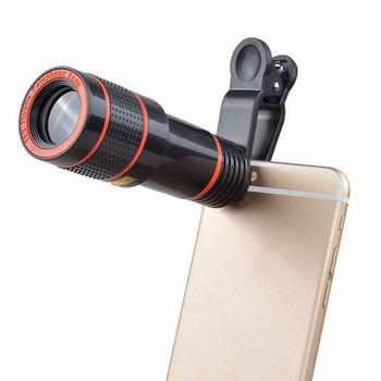 China Universal alloy+optical zoom 8X optical telescope aluminum glass portable camera lens with clip for mobile phone for sale