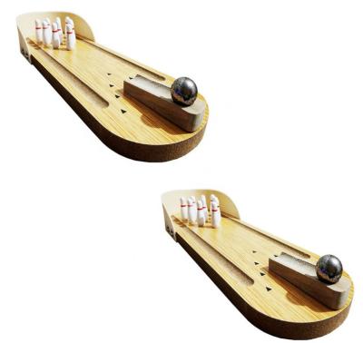 China Kingda 350g Wood Tabletop Bowling Set Indoor family sports CE approval for sale