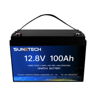 China Ion Iron Phosphate Solar Pack Solar Batteries Lifepo4 lithium Sunetech-12.8V 50/100/200/300/400ah 12.8v 50ah 100ah 150ah 200ah 300ah 400ah Lipo Lithium Batteries for sale