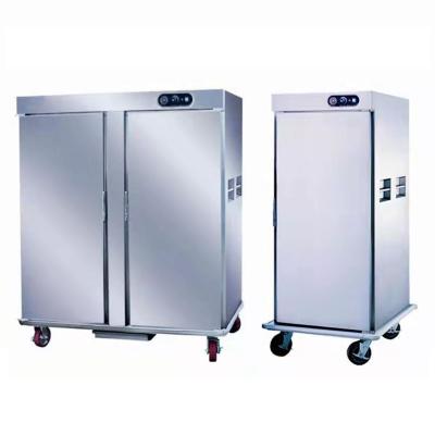 China Warmer Warmers 22 Pan Heated Holding Restaruant Banquet Hotel Equipment Full Size Double Door Food Cart Banquet Cabinet for sale