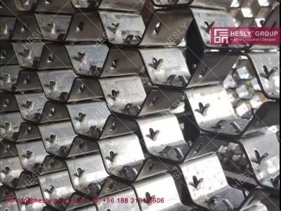 China 304H Hex-Mesh For Refractory Duct Linings | 50mm deep | 14ga thickness | 95X100cm - HESLY China Factory for sale