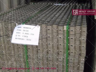 China 50mm height Hexmesh Used in Anti-abrasive Refractory Lining Containment For Chutes | China Hex-Mesh Supplier | 1mx2m for sale