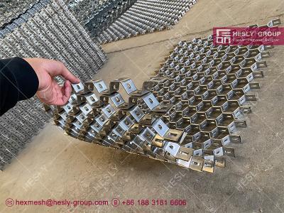 China Stainless Steel 310S Hexsteel for Combustion Chambers Refractory Lining | 30mm depth | 46X2mm strips | 2