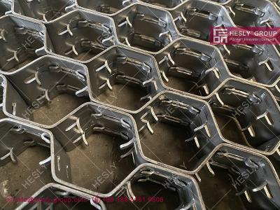 China Hexmesh Refractory Floor Armour | 2X50X50mm | Stainless Steel 304H | Hesly China Factory Supplier for sale