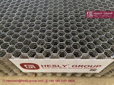 China Stainless Steel 310S Hexsteel Refractory Lining | 19mm deep | 14ga thickness | 60mm hexagonal hole | China HESLY Plant for sale