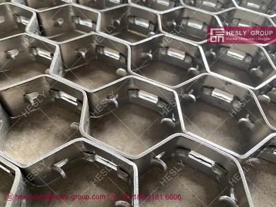 China Chinese Hexmesh for Refractory Lining | Low carbon Steel | 2.0X38mm strip | 50mm hexagonal hole -HESLY group for sale