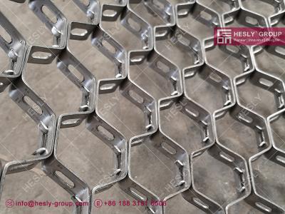 China 316 grade stainless steel Hex Metal | 19mm×1.5mm strips | bonding hole type | 2