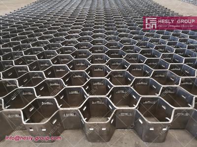 China 2”(50.8mm) height Hexmesh for refractory lining | standard package 20pcs | many alloys in stock for sale