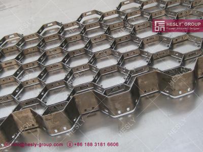 China 304H Hexsteel Mesh for Refractory Flue Gas Lines | H Type | 1.5X19X46mm | HESLY Brand | China Factory Direct Sales for sale