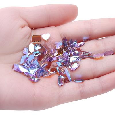 China Nail Art Decoration The factory directly supply rhinestone aurora ab nail jewelry diamond the same aurora diamond net red flat diamond for sale