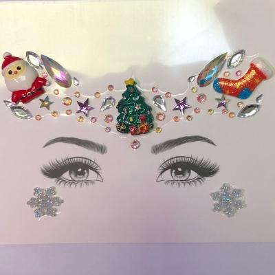 China New Holiday Temporary Limited Joy Security Temporary Style Christmas Tattoo Stickers Face Gem for sale