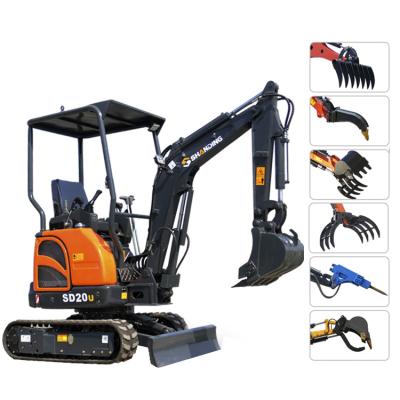 China Farms Good Price Construction Works Three Cylinder Diesel Crawler 2 Ton Mini Excavator for sale