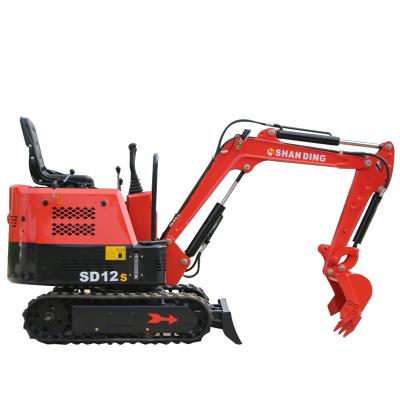 China Hotels EPA Engine 1 Ton Mini Excavator Digger With SD12S Gasoline Engine for sale