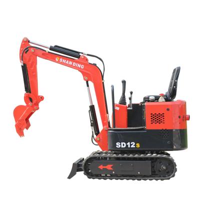 China Hotels SHANDING SD12S cheap price 1 ton hydraulic mini crawler excavator small digger for sale for sale