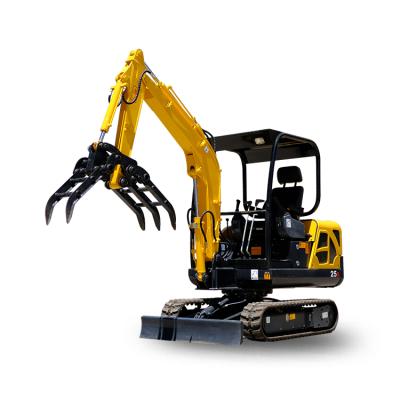 China Official Farms Shanding Manufacture 2.5 Ton Mini Hydraulic Excavator SD25B With Swing Arm for sale