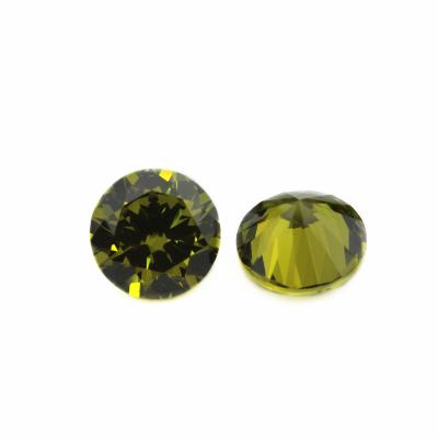 China Color Play Or Fire High Quality Loose Gemstones Zircon Loose Around Shiny Cut Gemstones With Multi Colors For Jewelry for sale