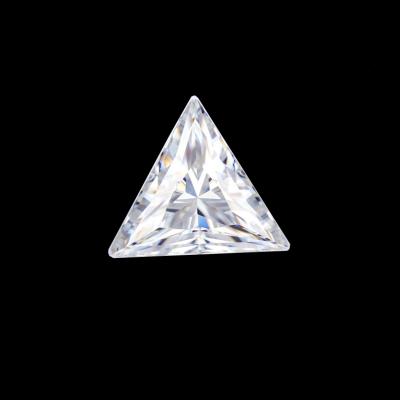 China Whole sale good quality triangle cut DEF color VVS moissanite synthetic white diamond for jewelry premium for sale