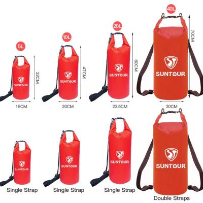 China Custom Logo Dry Bag 20l Suntour Super Quality Waterproof 100% Outdoor Dry Bag for sale