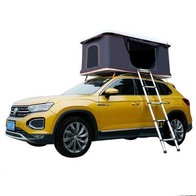 China 2.1M SUV 3-4 Person Folding Good Quality Roof Top Tent Hard Shell Extended Type Aluminum With Accessories for sale