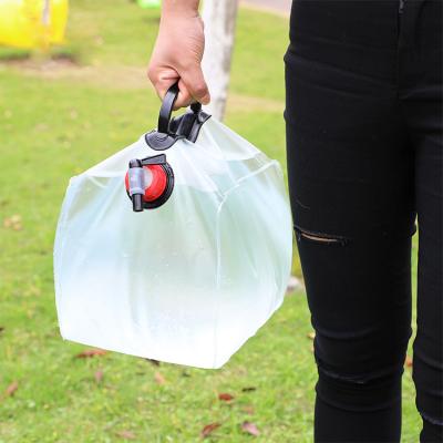 China Folding Water Storage Food Grade Emergency Cube Water Storage Carrier Bag With Tap for sale